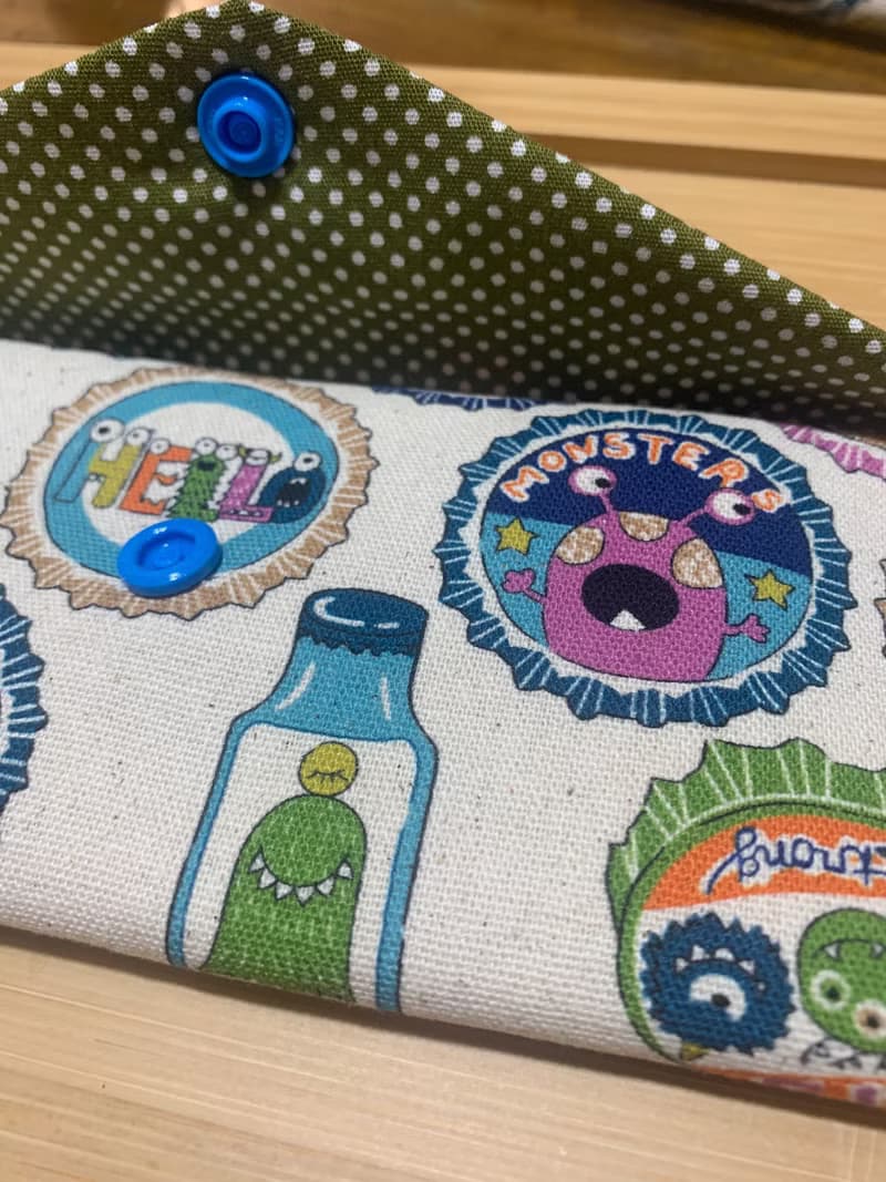 文青風環保純棉筷袋 ~ 有怪獸 質樸原麻 日本 潮物 收納 手作餐具