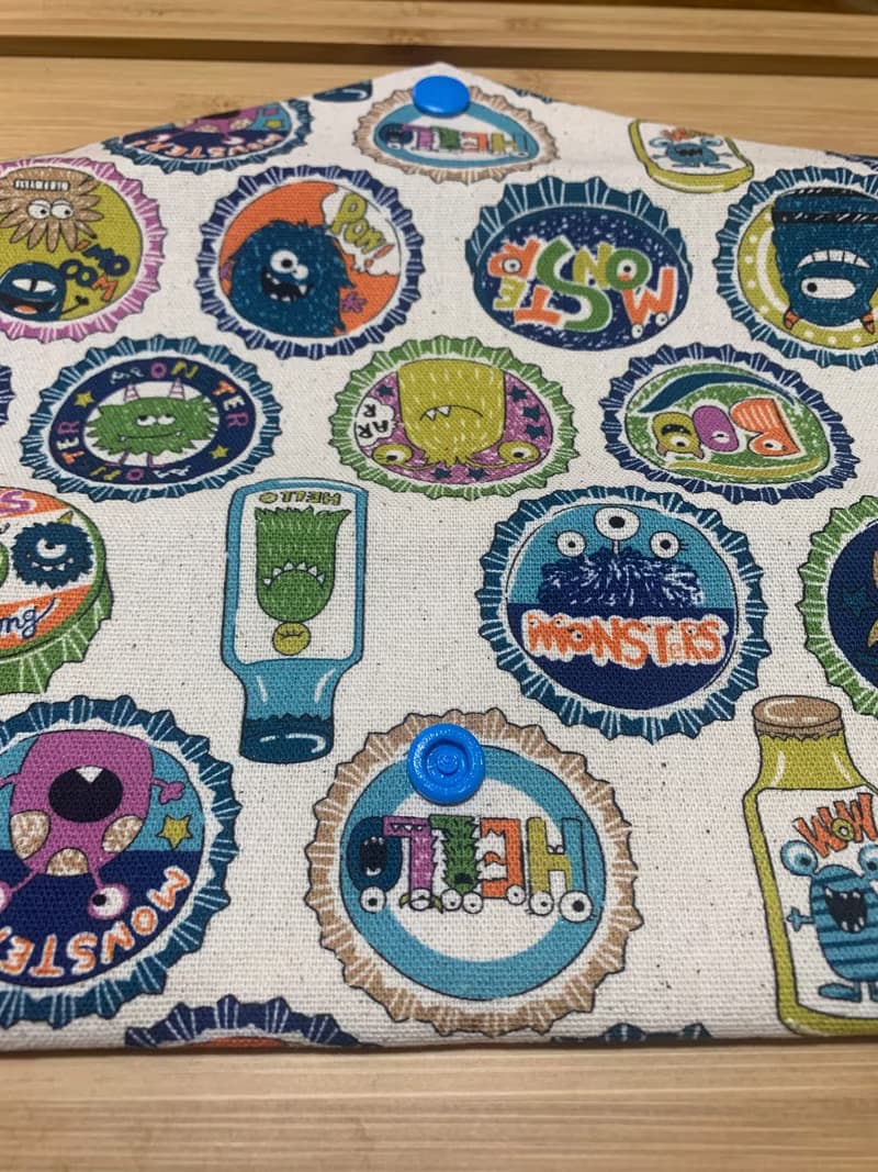 文青風環保純棉筷袋 ~ 有怪獸 質樸原麻 日本 潮物 收納 手作餐具