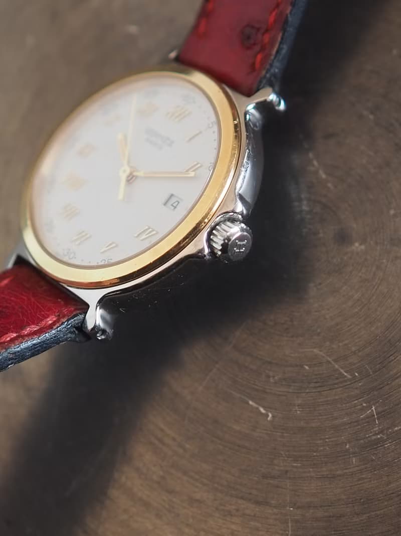 HERMES エルメス キャリック ウォッチ 腕時計 ゴールド シルバー ヴィンテージ