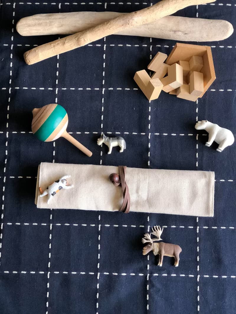 Weimom s微茫布創 - 粗胚布屋形布捲 - 筆袋、筷套、環保餐具袋