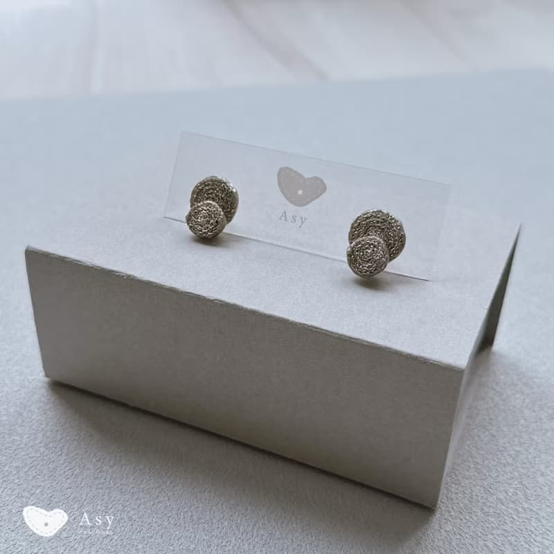 微閃日常系列 - 疊疊圈刺繡耳環