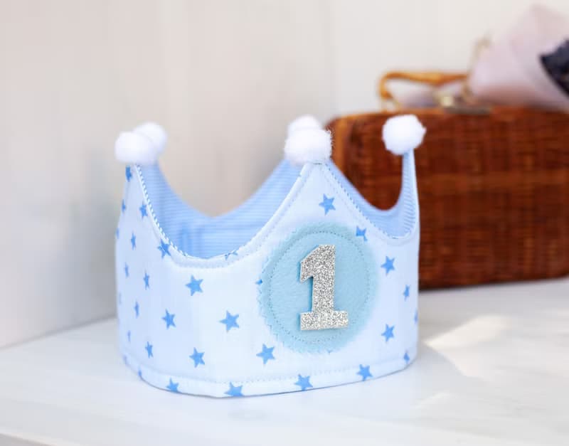 Blue Baby Crown, Play Crown, Pretend Play Crown,
