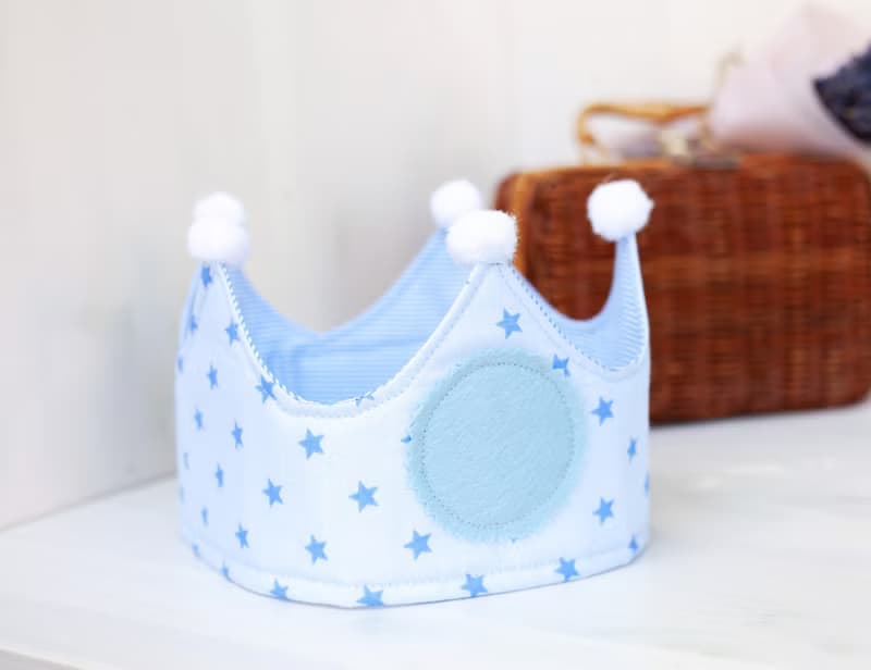 Blue Baby Crown, Play Crown, Pretend Play Crown,