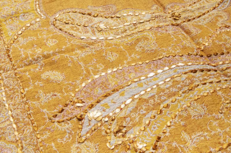 喀什米爾Cashmere/水煮羊毛披肩/針織圍巾/刺繡圍巾/羊絨披巾-花