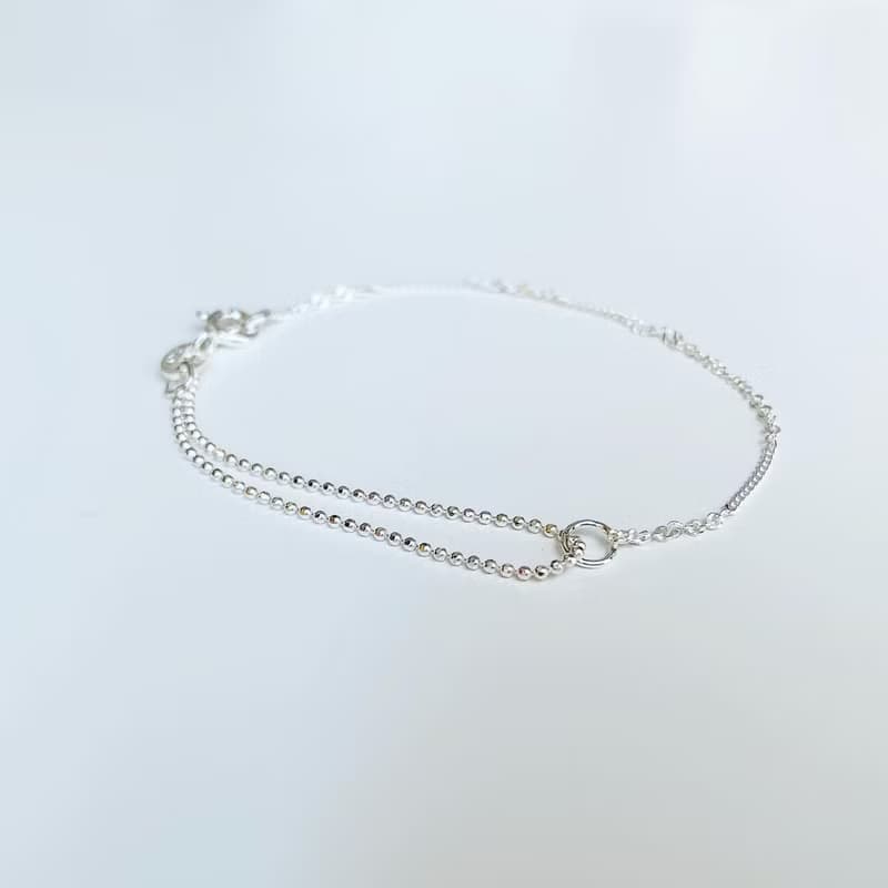 925純銀 / 造型設計 • 雙鍊手鍊