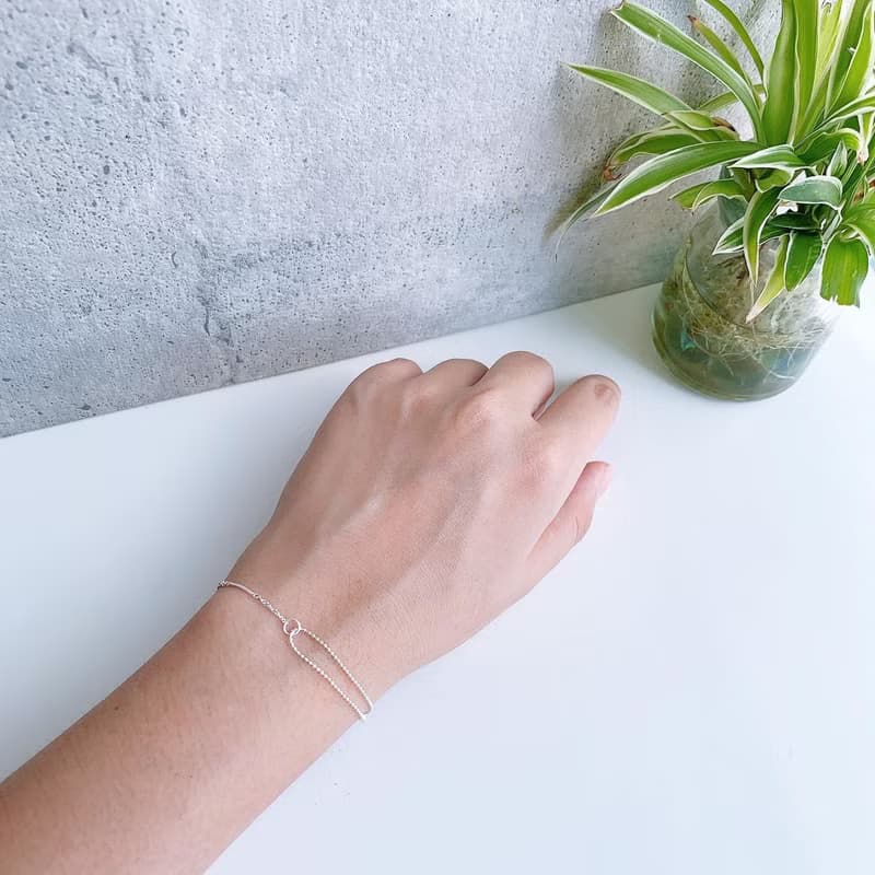 925純銀 / 造型設計 • 雙鍊手鍊