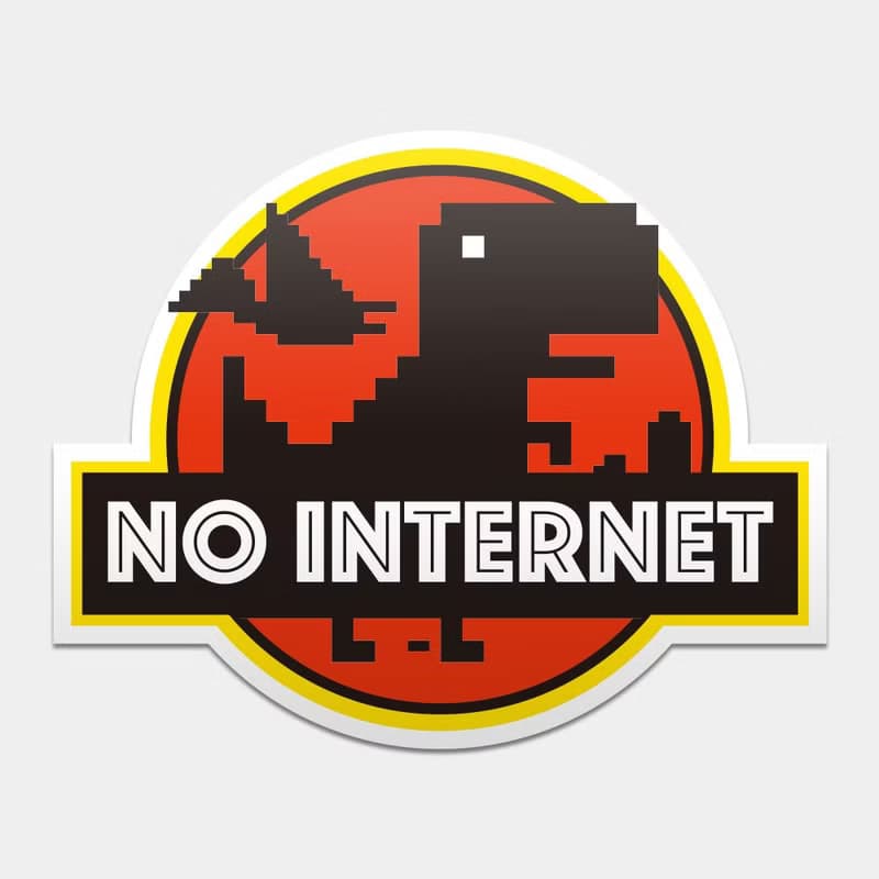 No Internet 防水貼紙組合 可貼筆電 行李箱 汽機車 061