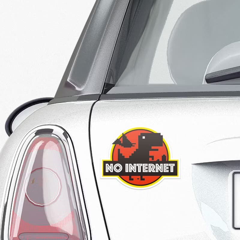 No Internet 防水貼紙組合 可貼筆電 行李箱 汽機車 061