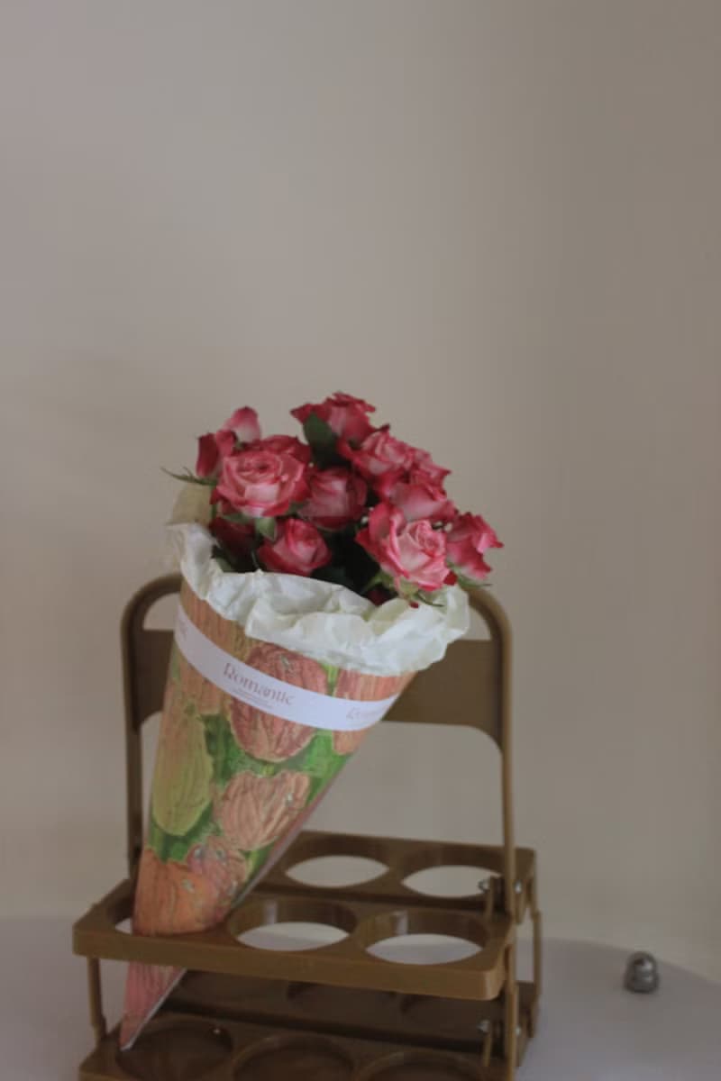 粉紅泡泡 Pink Bubble 迷你玫瑰甜筒花束