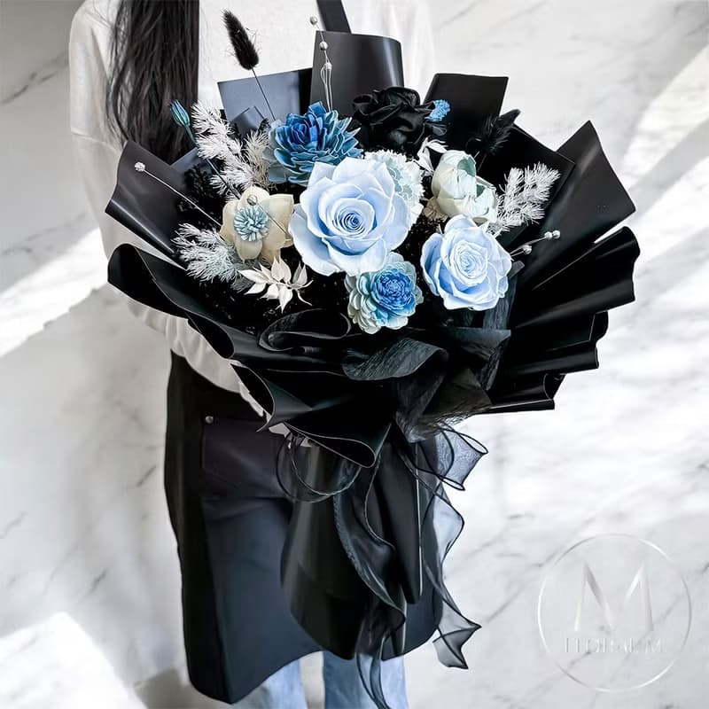 海洋之吻永生花束永生花束(贈送5ml香氛油)