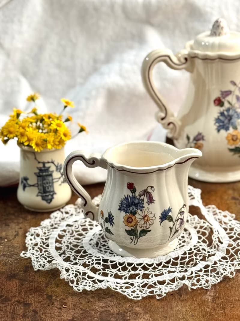 50244-迷人法國Sarreguemines AGRESTE 牛奶壺