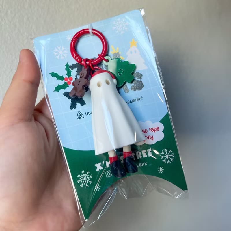 Zou X'mas Ghost - Ghost Keychain, Christmas Edition