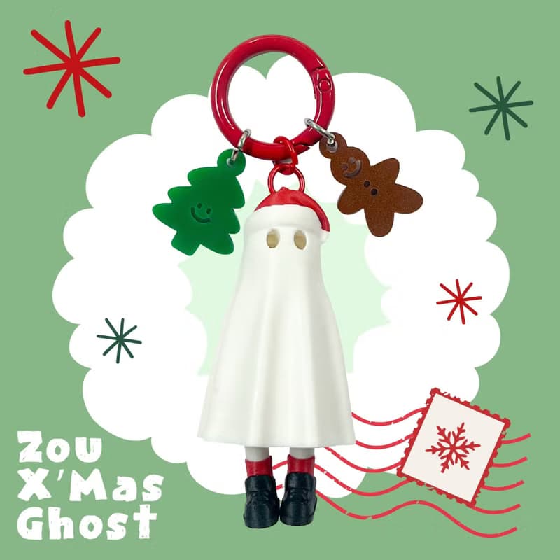 Zou X'mas Ghost - Ghost Keychain, Christmas Edition