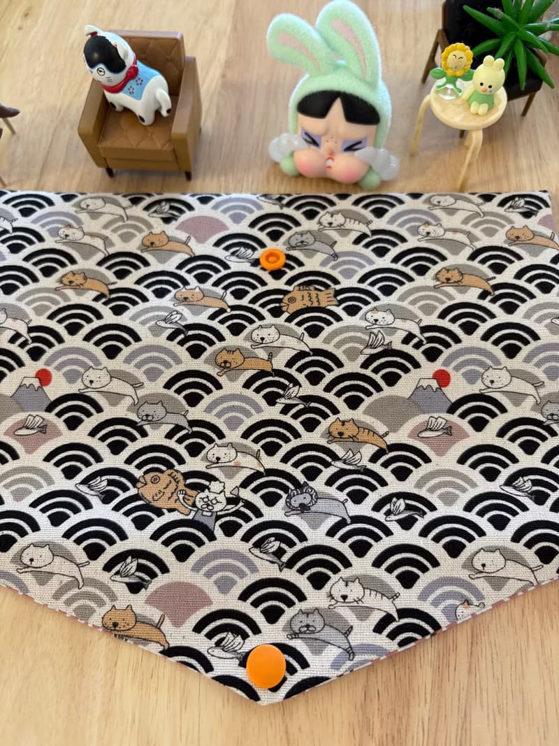 文青風環保純棉筷袋 喵喵樂悠遊 原胚咖啡 日本 潮物 收納 手作餐