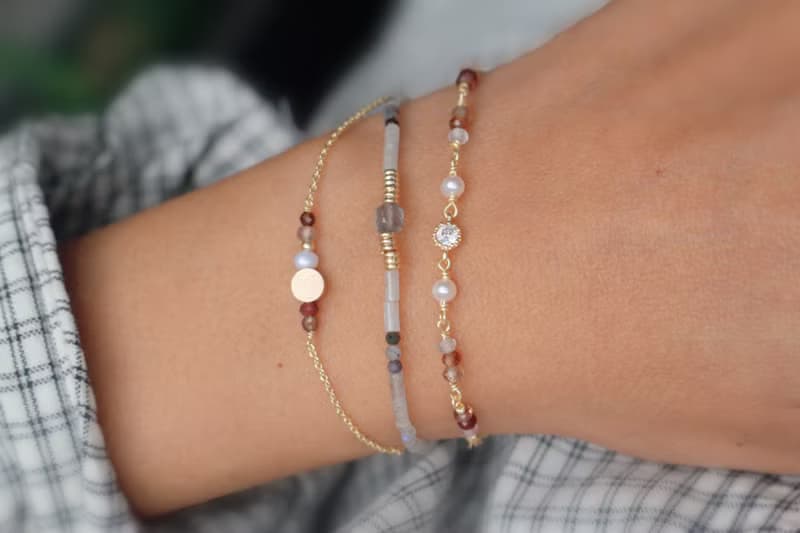 手鍊 鋯石 尖晶石 珍珠 - 神殿 -