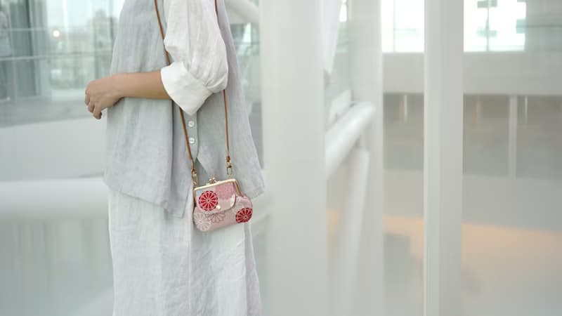 零錢包/京都奈設計口袋口金包-落英繽紛/和風設計