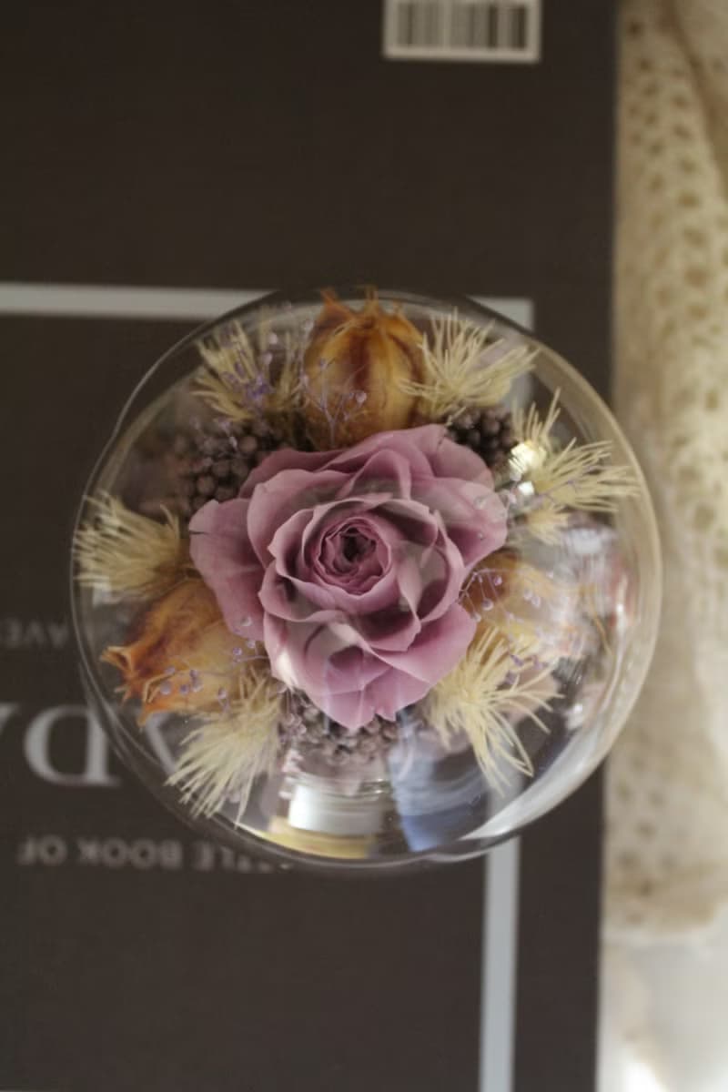 永生玫瑰//不凋花/獨一無二/小禮物/玻璃球