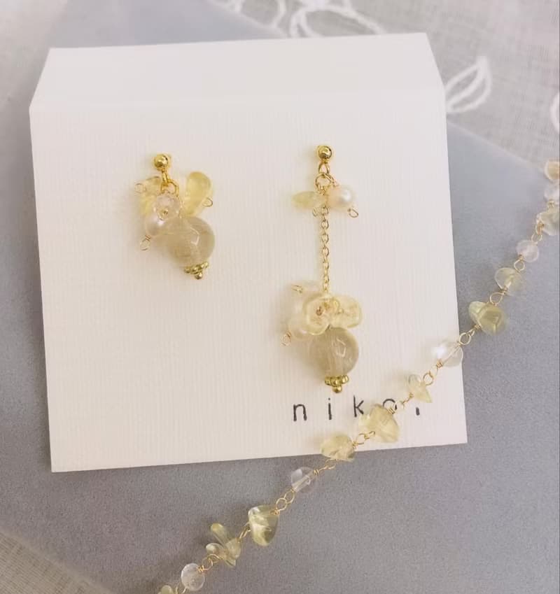 手作耳環 天然石 日本手作家