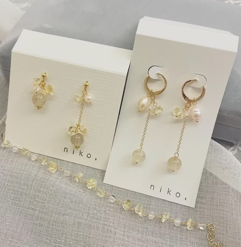手作耳環 天然石 日本手作家