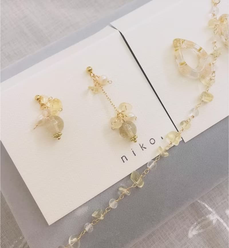 手作耳環 天然石 日本手作家