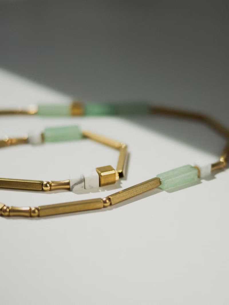 ARROGANT - 夏陽 * 玫瑰石 瑪瑙 東菱玉 礦石 黃銅 項鍊