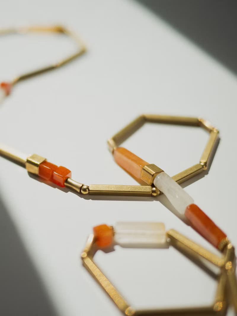 ARROGANT - 夏陽 * 玫瑰石 瑪瑙 東菱玉 礦石 黃銅 項鍊