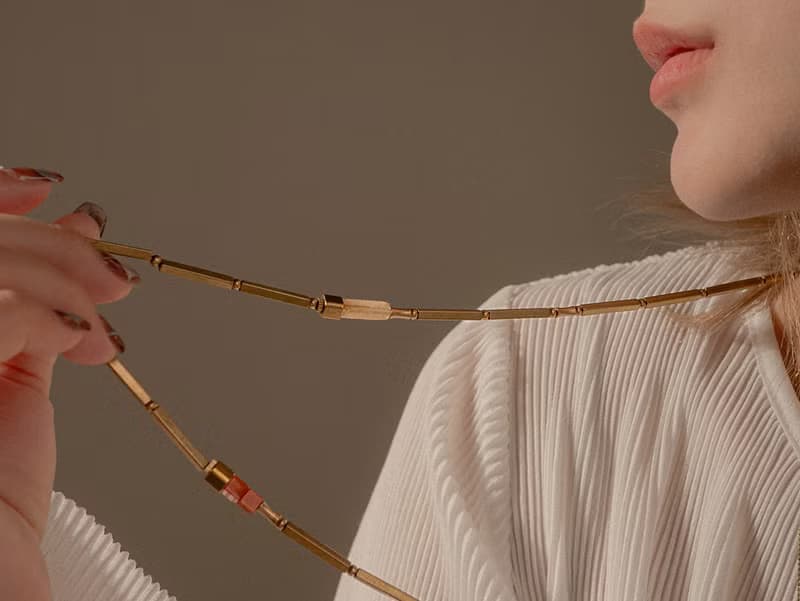 ARROGANT - 夏陽 * 玫瑰石 瑪瑙 東菱玉 礦石 黃銅 項鍊