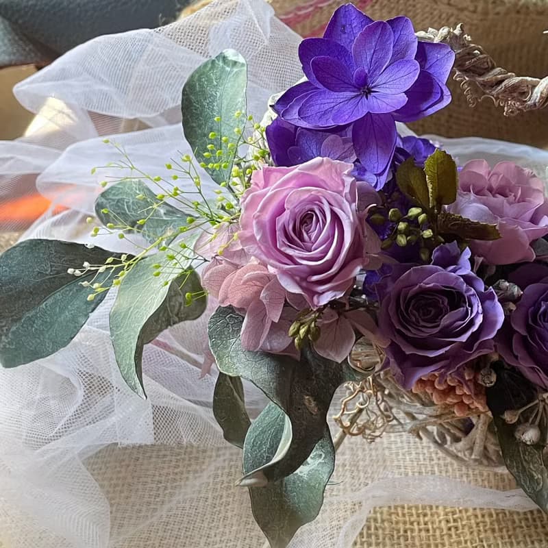 【永生花禮】心型藤編玫瑰桌花/開幕花禮/升遷花禮/祝賀花禮