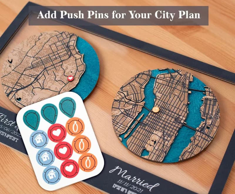 Custom City Map, Personalized Couple Gift, City Plan, New Home Owner Gift