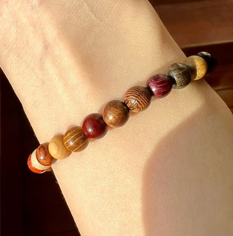 ||迷你森趣|| 森林系手環。綠檀/沈香/紫心木/金絲楠 快速出貨