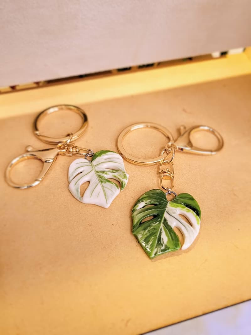 手作 觀葉植物吊飾 (雙面彩繪)