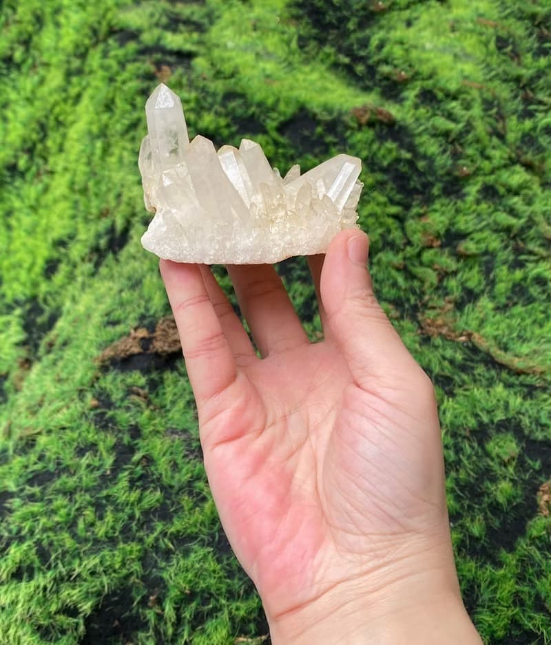 天然原礦能量白水晶簇 白水晶柱 雙生水晶 消磁淨化 辦公室 風水