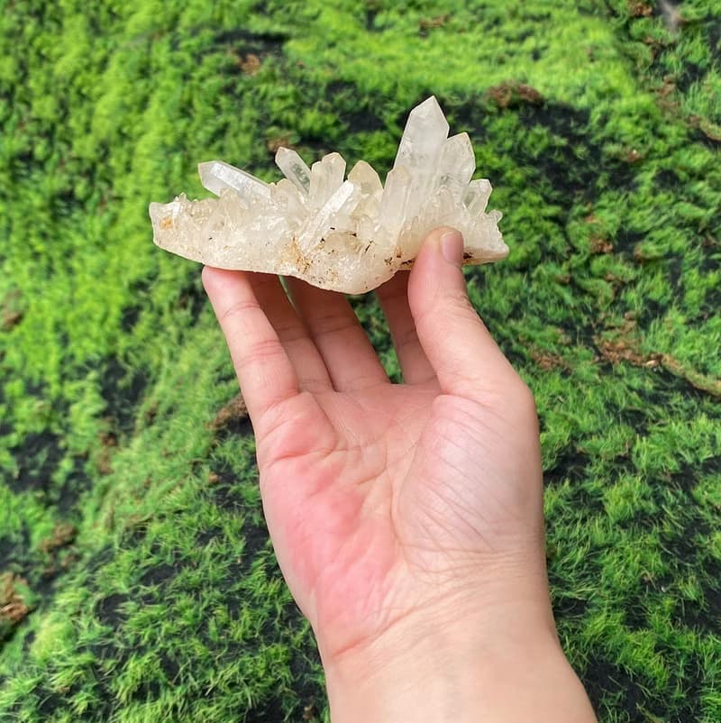 天然原礦能量白水晶簇 白水晶柱 雙生水晶 消磁淨化 辦公室 風水