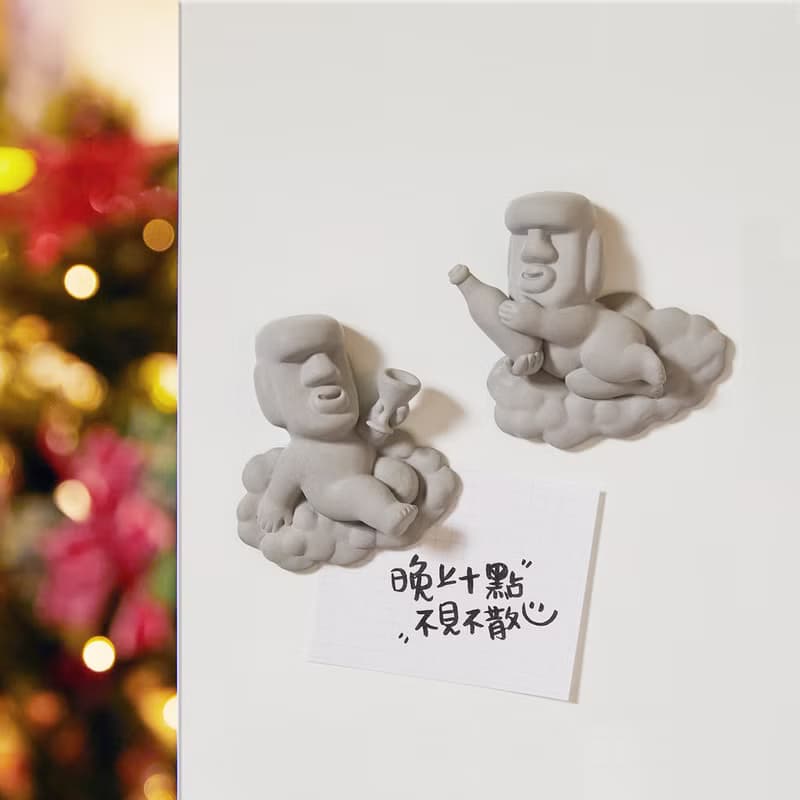 【聖誕精選】創世紀派對 摩艾圓滾滾 磁鐵 擴香石 交換禮物