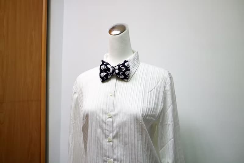 藏青白天鵝 手工立體蝴蝶結領結 bow tie *SK*