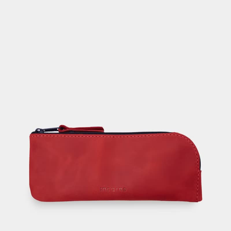 紅色真皮眼鏡盒 – 時尚皮革配件禮品