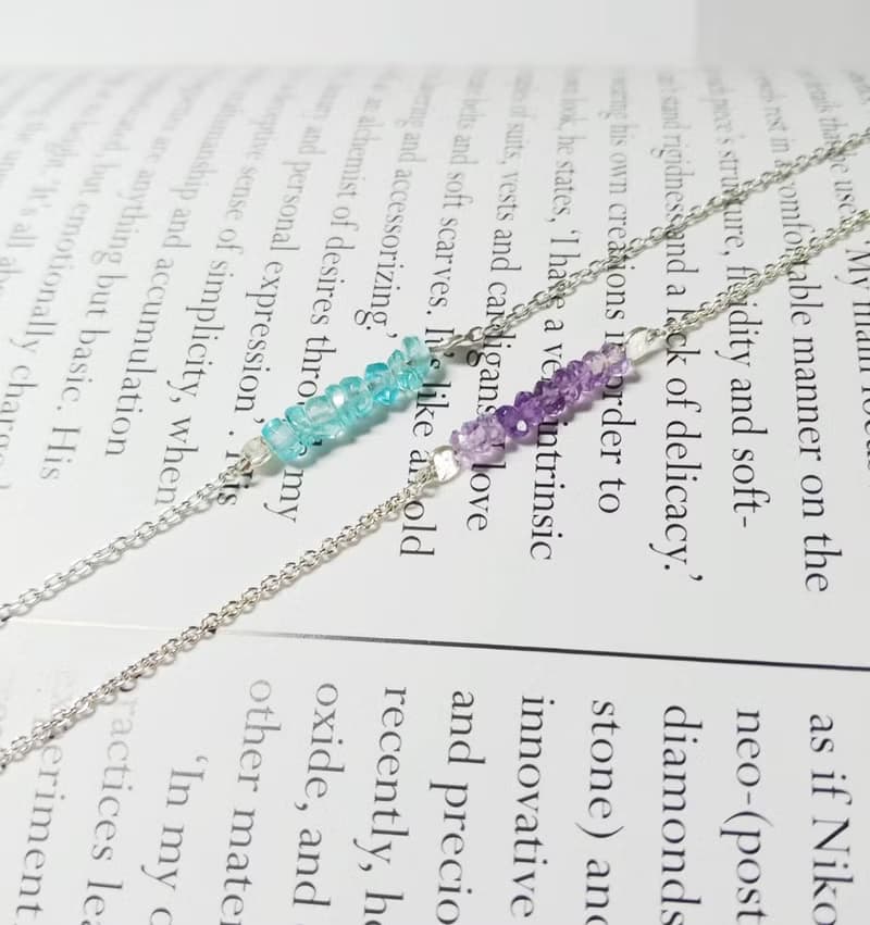 【純銀系列】冰藍 冰綠 磷灰石手鍊