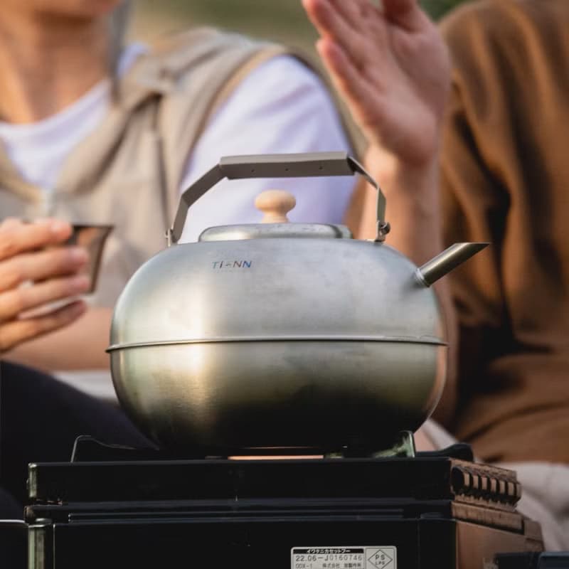 純鈦蘋果壺 3000ml  安全無異味純鈦水壺/咖啡壺/超輕露營餐具