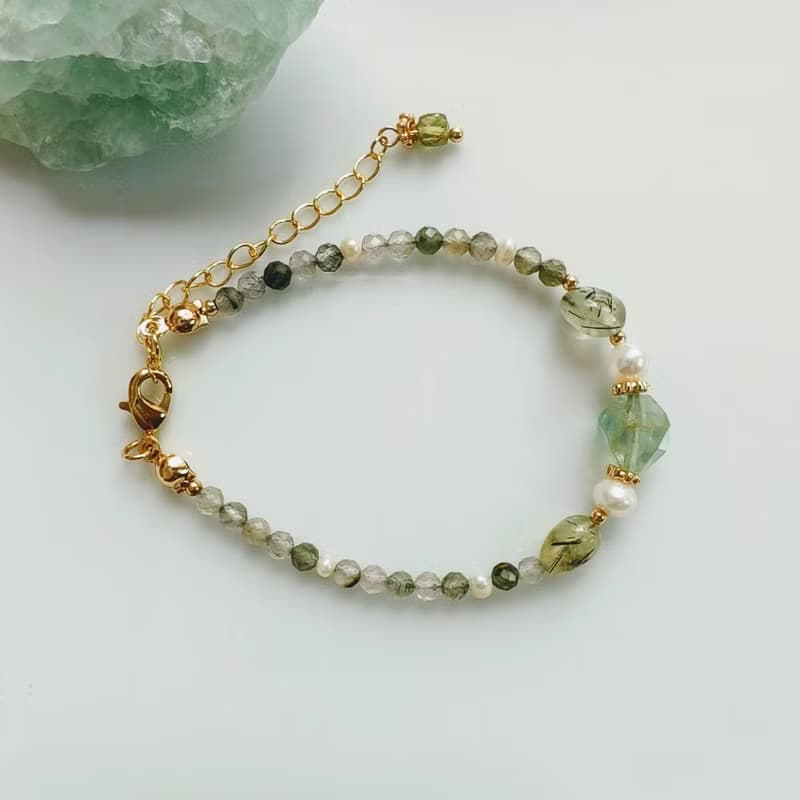 C.Lady晶女子。脈輪水晶系列－螢石水晶手鍊