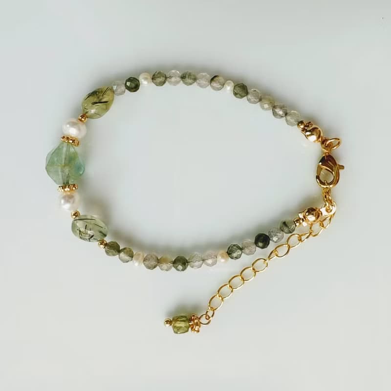 C.Lady晶女子。脈輪水晶系列－螢石水晶手鍊