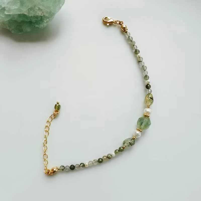 C.Lady晶女子。脈輪水晶系列－螢石水晶手鍊