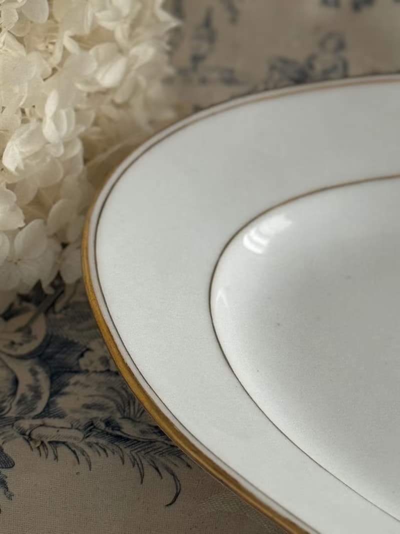 40498-法國百年貴族家徽橢圓深盤