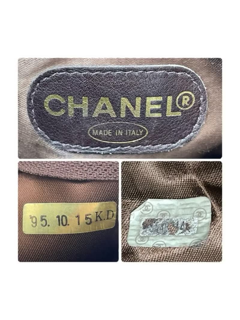 【全套配件】中古二手Chanel咖啡色猄皮小抽繩水桶單肩側揹背手袋