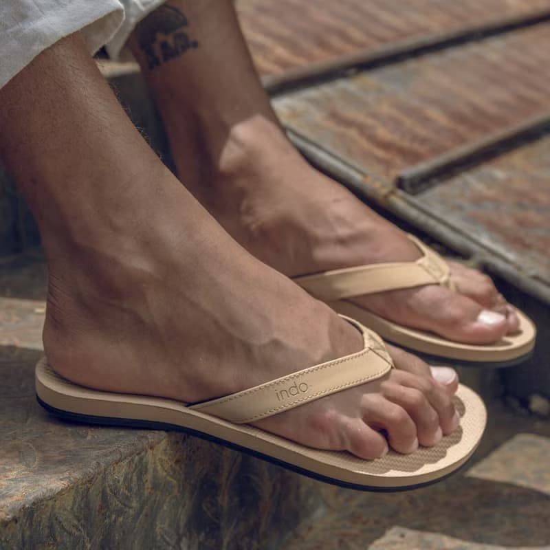 indosole 環保拖鞋 經典款 沙漠棕 男