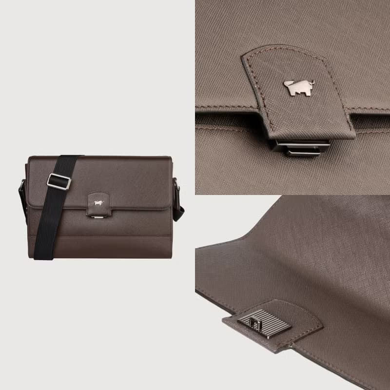 【滿3999送鑰匙圈】巴雷特 橫式斜背包-咖啡色/ BF546-61-GCO