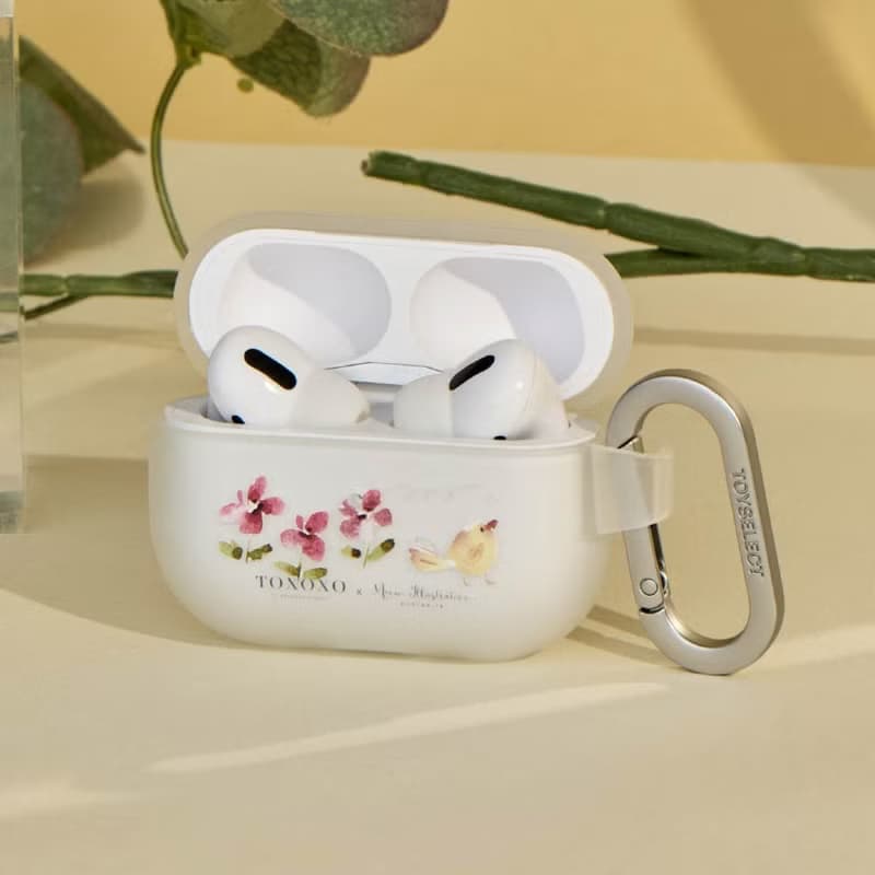 Meow illustration花鳥芬芳強悍防摔AirPods保護套