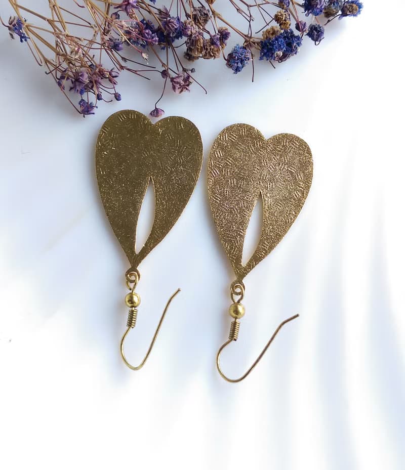 Vintage Jewelry 西洋古董飾品 小蝴蝶花卉 景泰藍 耳勾 針式耳環