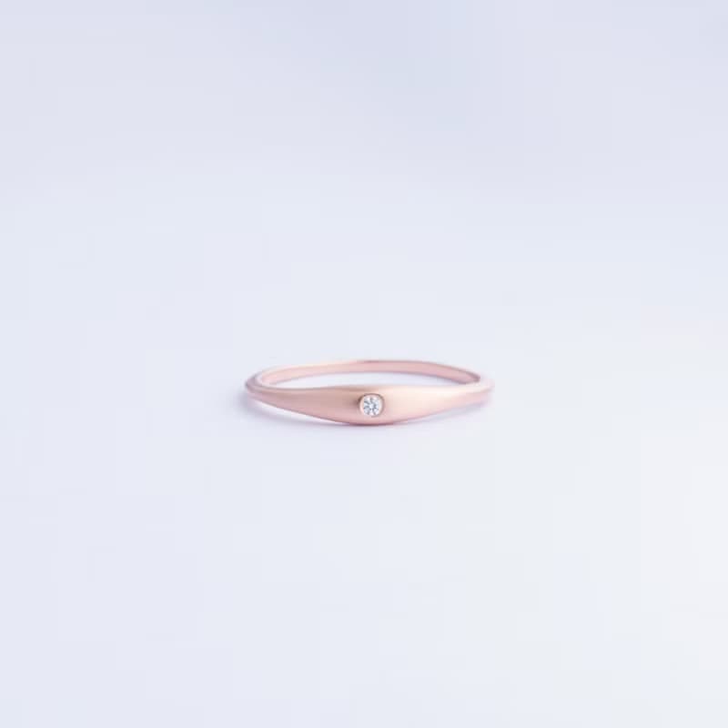 Glow。光影 霧面戒指 女戒 | 純銀。玫瑰金