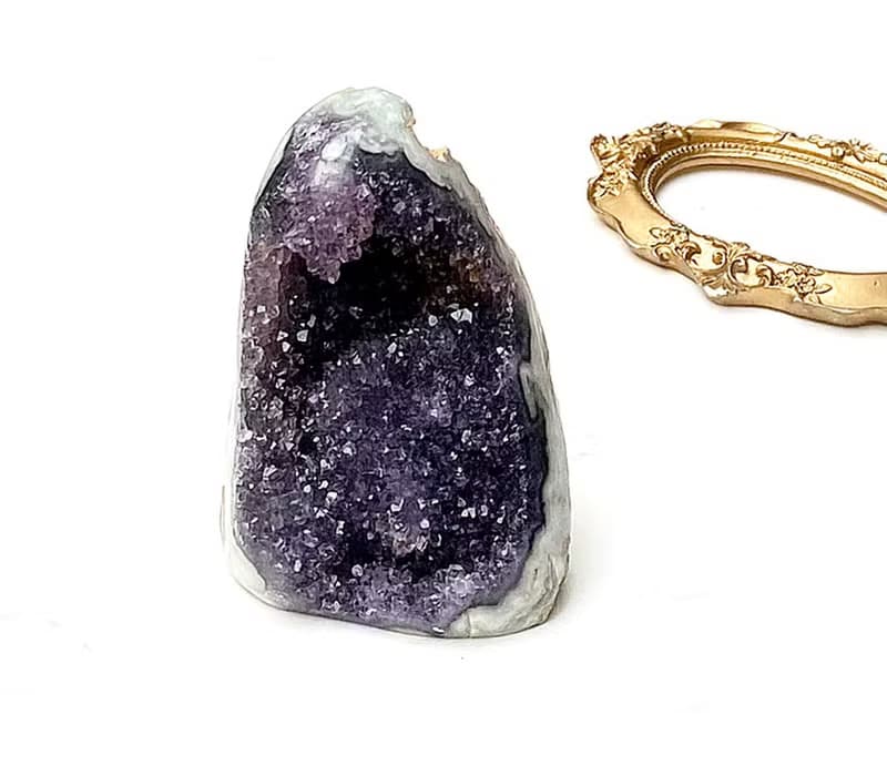 天然原礦紫晶花球鎮 紫水晶 家居 辦公室 招財擺件 可消磁手鍊