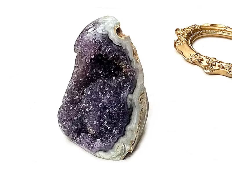 天然原礦紫晶花球鎮 紫水晶 家居 辦公室 招財擺件 可消磁手鍊